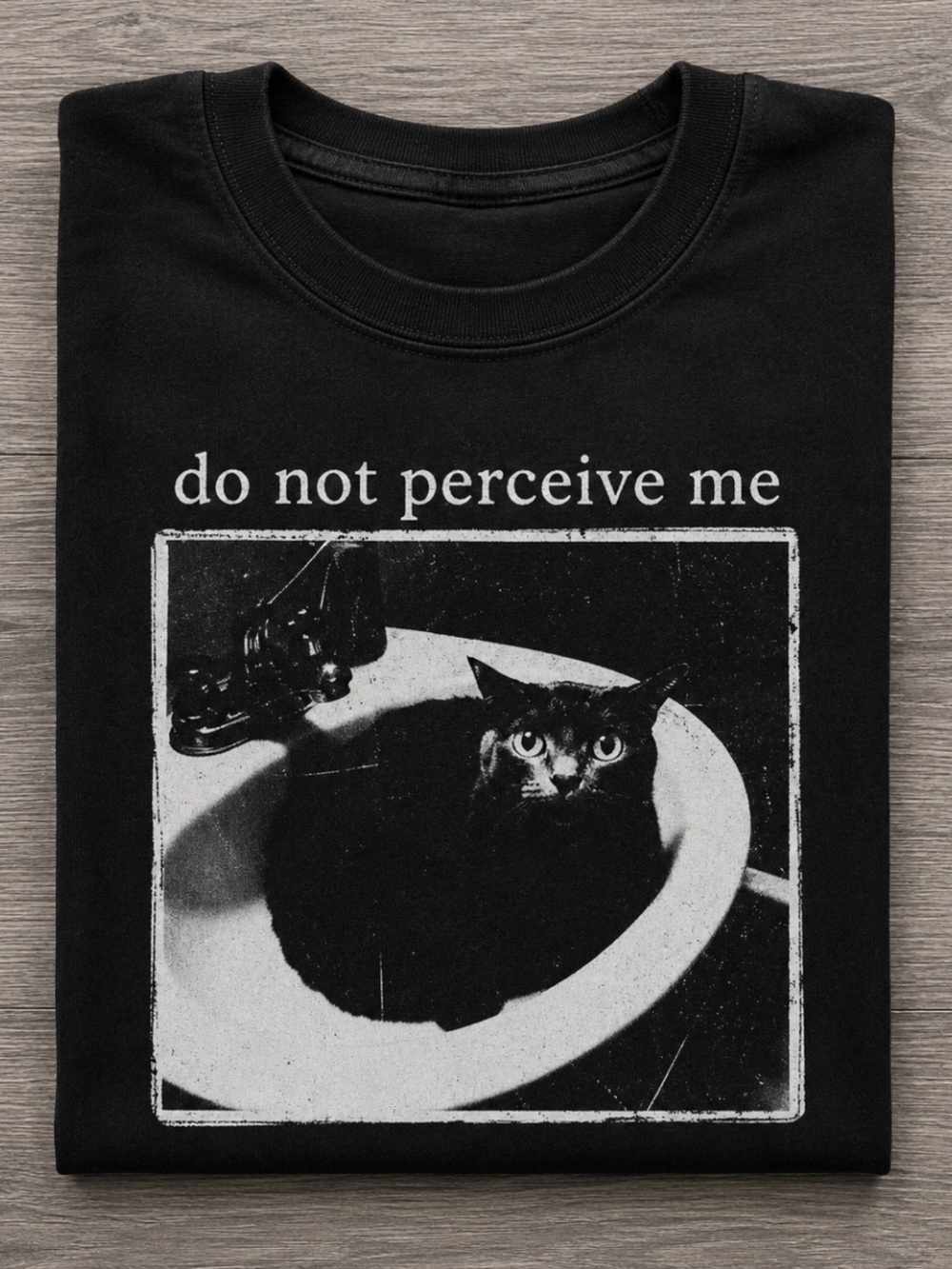 Black Meme Cat Graphic T-Shirt Style Classic Unisex